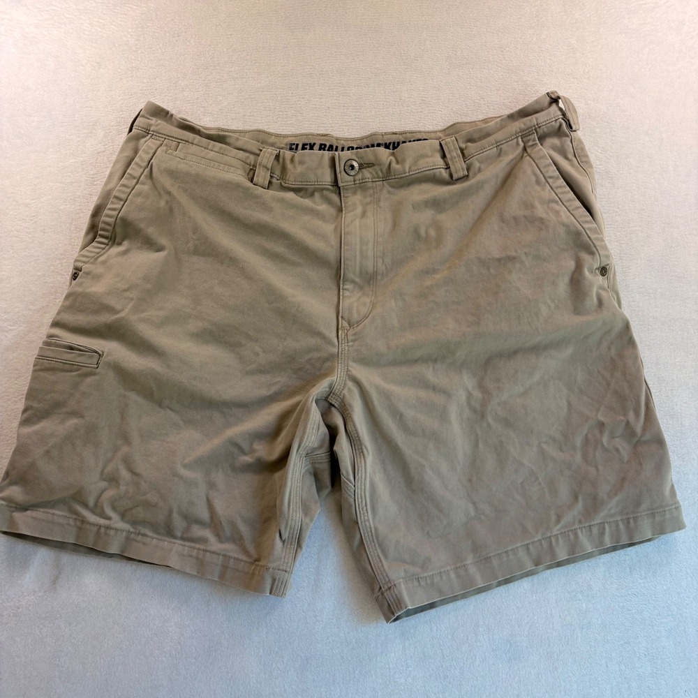 Duluth Trading Co Flex Ballroom Khakis Relaxed Fit Shorts Mens 38 Tan Khaki